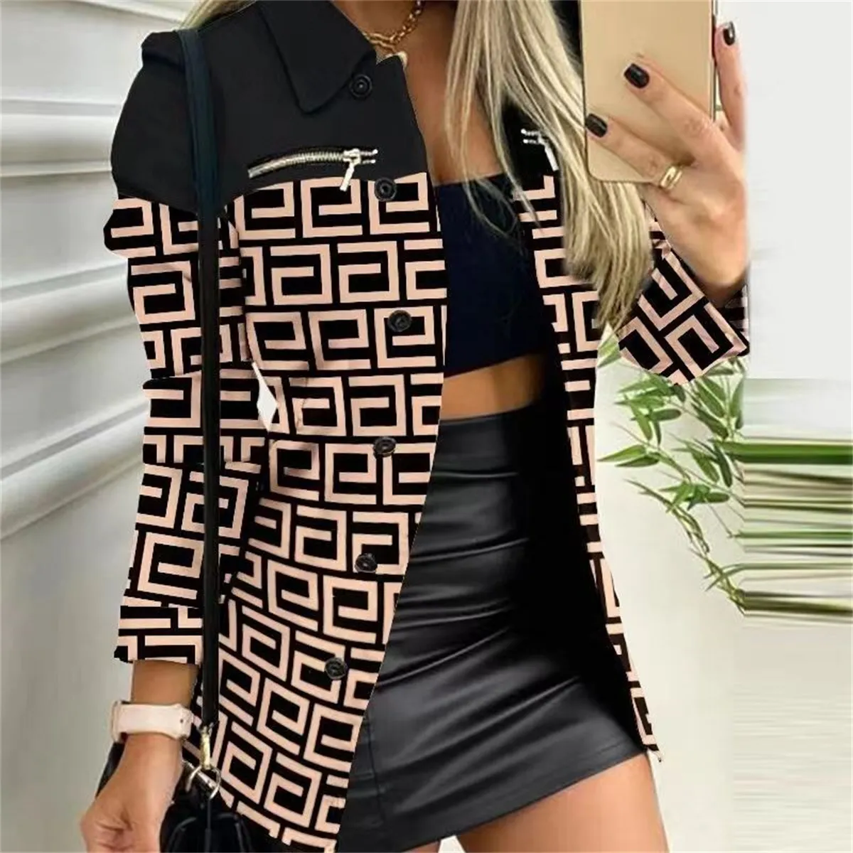 EMUKFD Blazer in velluto da donna casual da lavoro ufficio a maniche lunghe con risvolto dentellato Button Down Blazer giacca con bottoni frontali giacca a maniche lunghe con tasche capispalla