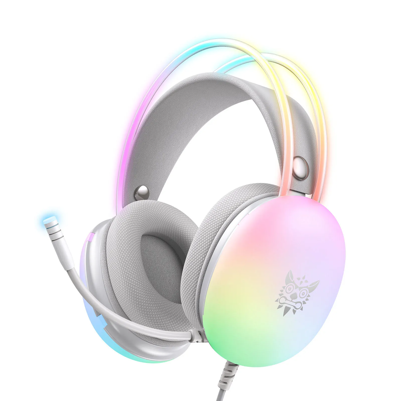 Headset with microphone Bass surround sound Noise canceling game headset Colorful light effect headset Gaming headset Wholesale headphones