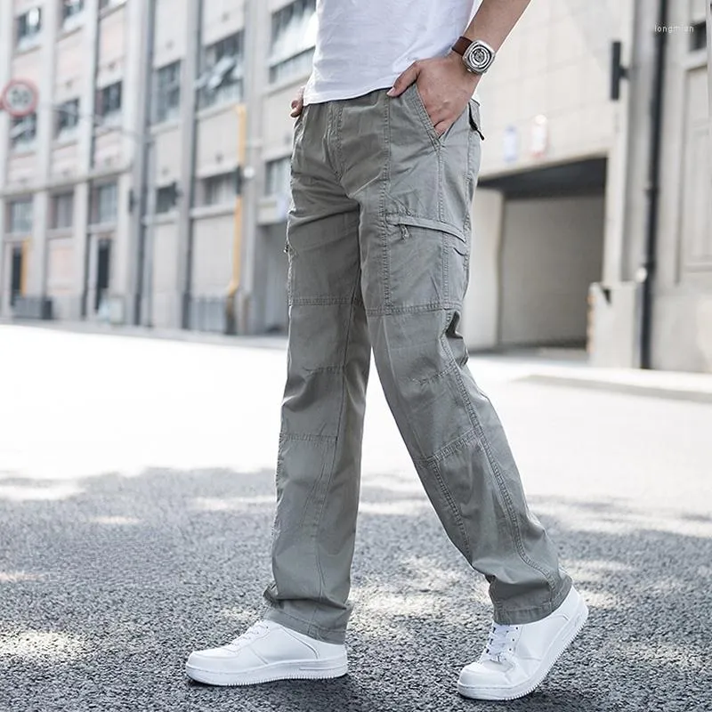 Mens Cargo Work Straight Leg Cargo Pants With Straight Leg, Loose Fit, Wide  Overalls, Side Multi Pockets, And Wide Fit For Summer Big Size From  Longmian, $29.29