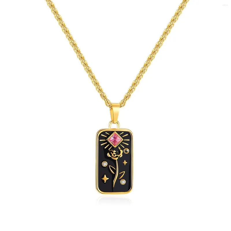 Kedjor rostfritt stål guldpläterad prägling strålning solhänge halsband för kvinnor vintage smycken gåva