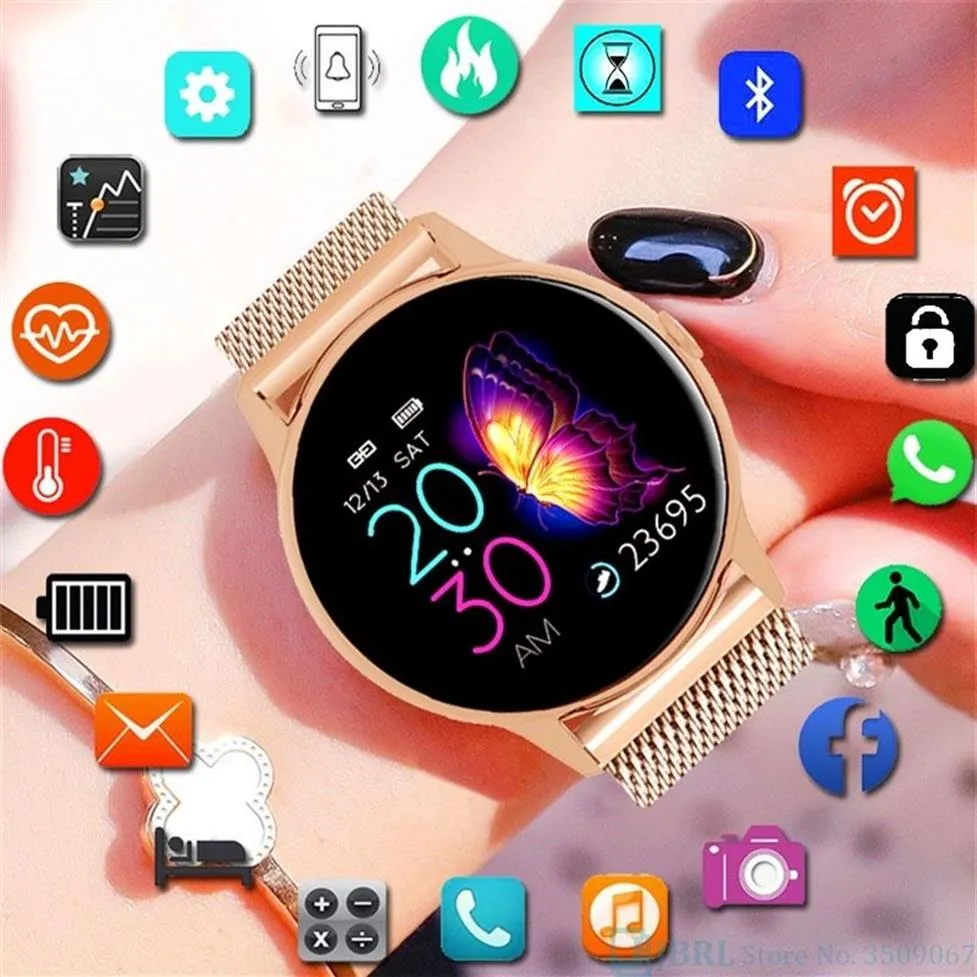 Montres de Sport numériques de luxe montre-bracelet électronique LED pour femmes horloge femme haut montre-bracelet en acier inoxydable 201218234M