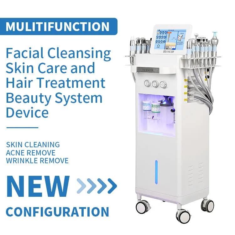 Senaste hydrodermabrasion Bio RF Cold Hammer Microdermabrasion Machine Professional RF Facial Beauty Equipment