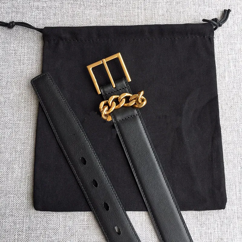 Designer Womens Belt Black Belt Gold Silver Needle Buckle högkvalitativ äkta lädermidjebandbredd 3 cm storlek 90-110 cm med låda