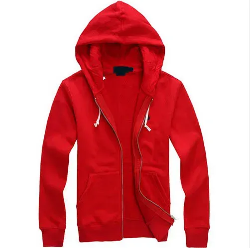Men's red top zip up sweater