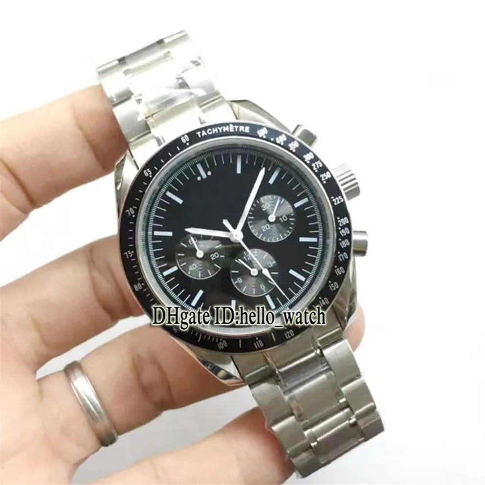 Pas cher nouveau professionnel Moonwatch cadran noir 311 30 42 30 01 005 montre automatique pour homme bracelet en acier inoxydable montres pour hommes bonjour 198E