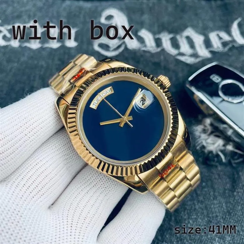 Homens Womens relógio designer Luxo Diamante Roman Digital Movimento automático Gold Watch Tamanho de 41mm Material de aço inoxidável 296i