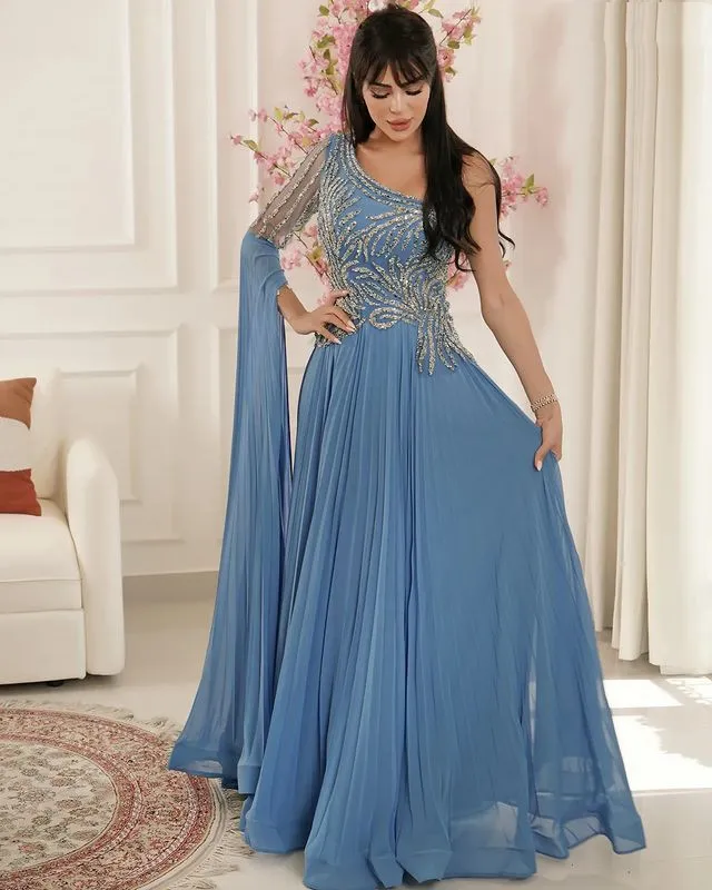 2023 Oct Aso Ebi arabe a-ligne mousseline de soie mère de mariée robes paillettes dentelle soirée bal formelle fête anniversaire célébrité mère de marié robes robe ZJ358