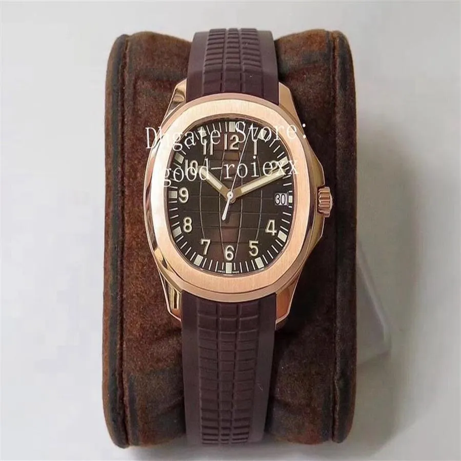 40-mm-Uhren für Herren ZF Factory Rose Gold Crystal Watch Miyota Automatic Cal 324 SC Brown Dial 5167 Eta Rubber Herren Mechanic256x