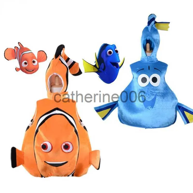 광대 피쉬 코스프레 의상 의상 Nemo Dory Regal Blue Tang Dory 유아 물고기 어린이 성인 할로윈 파티 의상 x1004