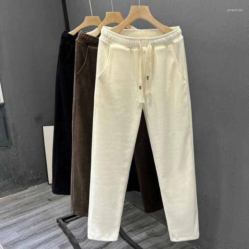 Pantaloni da uomo L'ultima stagione primaverile e autunnale casual retrò americana, vestibilità ampia, con scopa a tubo dritto cadente