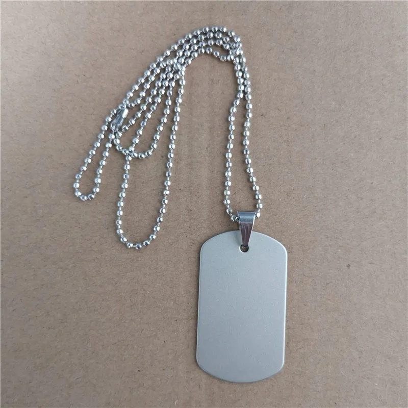 sublimation blank dog tag necklaces pendants hot transfer blank diy custom necklace pendant consumable