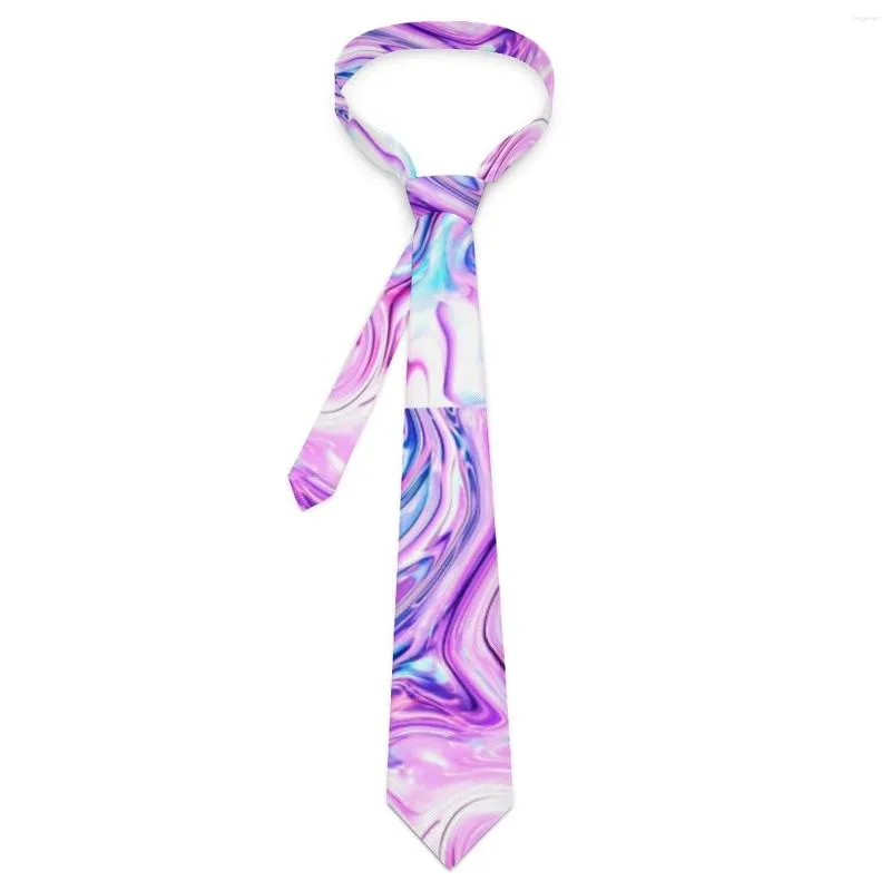 Bow Ties Water Marble Tie Purple Blue Retro Casual Neck For Adult Wedding Party Quality Collar Custom DIY Necktie Accessories