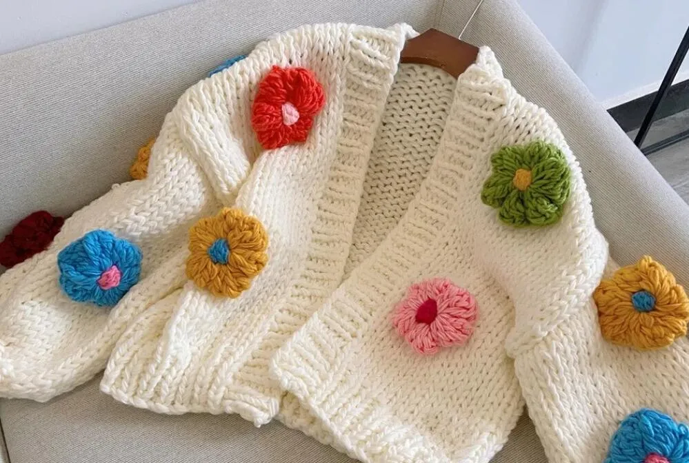 トップス DAIRIKU flower pattern knitting Cardigan Amazon.co