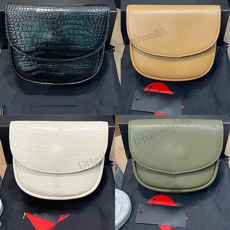 Kaia Small Satchel In Smooth Leather Shoulder Bags Luxury Designer Women Classic Crocodile Embossed Saddle Crossbody Bag Handbag