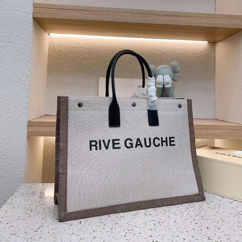 Projektant Rive Gauche Tote Shopping Bag luksusowe torebki torebki torebki letnia moda dużych toreb na plażę Podróż Kościenne portfel ramię