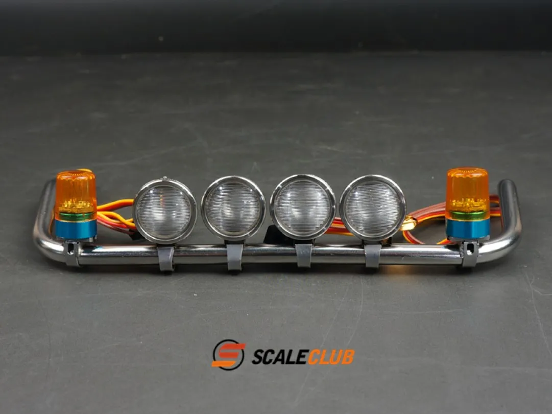 ScaleClub 1/14 شاحنة هندسة مركبة حفارة هندسة Rotary Light Light Light for Tamiya Lesu لـ Scania Man Actros