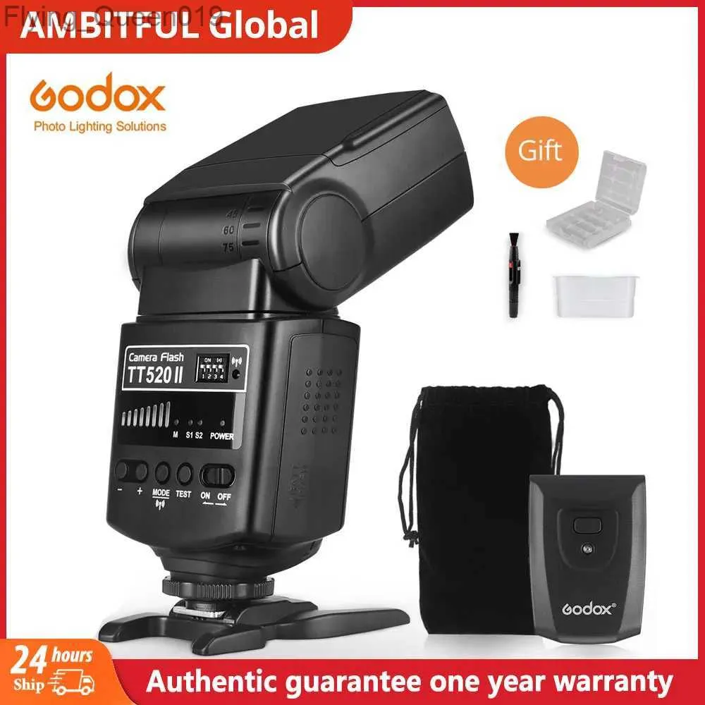 Têtes de flash Godox TT520 II Flash TT520II avec signal sans fil 433 MHz intégré + kit émetteur pour appareils photo reflex numériques Pentax Olympus YQ231004