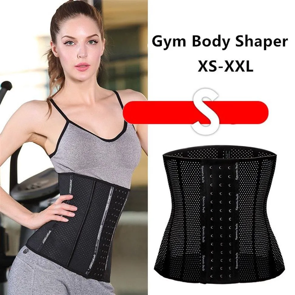 Kvinnor 9st Steel Boned Short Torso Sporty Gym Body Shaper Postpartum Girdle Support Recovery Belly Wrap Midje bäcken Bäckbar BE281P