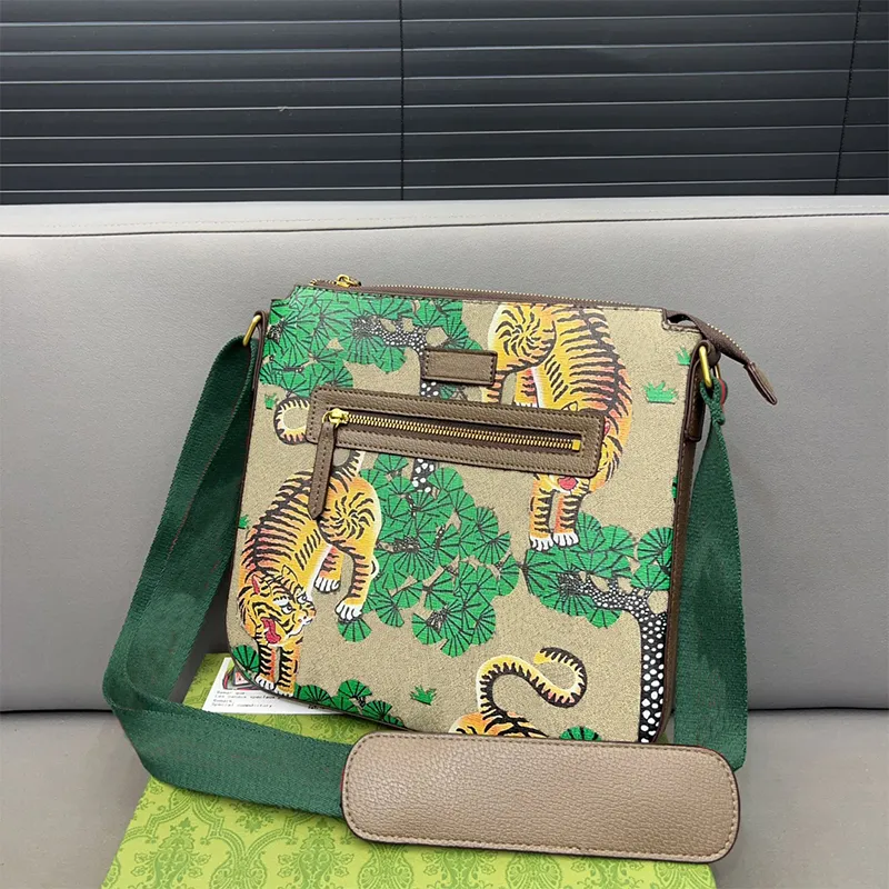 Haft lady messenger torebki męskie projektant ramię w torbie crossbody moda kwiat męskie plecaki