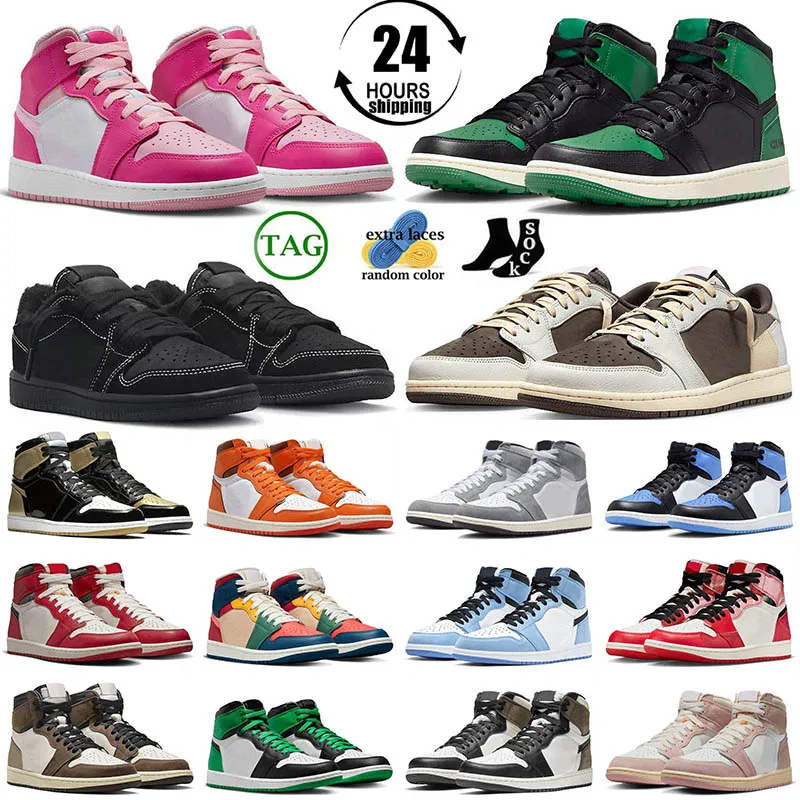 2023 Top Jumpman 1 1S Herren-Basketballschuhe Black Phantom Reverse Mocha Golf 1961 Bred Olive Denim Starfish Männer Frauen Sporttrainer Turnschuhe 36-47