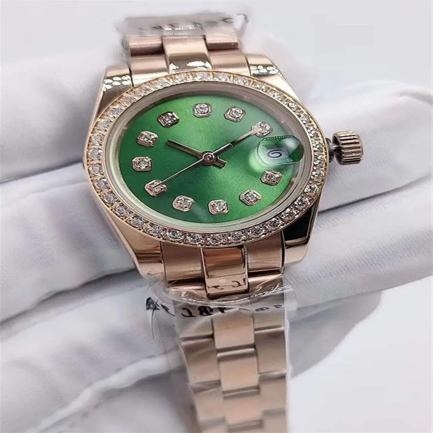 Orologio meccanico automatico da donna di alta qualità da 26 mm, orologi con diamanti da donna, fibbia in acciaio inossidabile, sportivo, impermeabile, fa290I