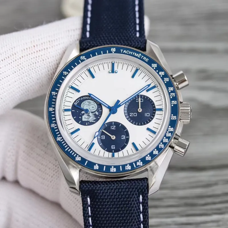 Teure hochwertige Chronographen-Automatik-Mechanische-Herren-Uhrenrückseite, dynamisch um die Erde fliegend, Super-Rocket-Earth-Spinning-Sapphire, Uhren mit großen Namen