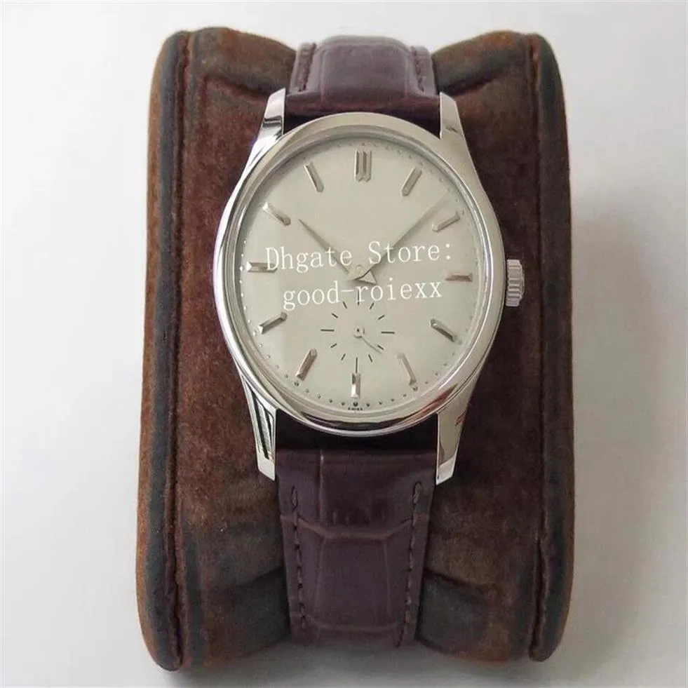 37 mm Unisexe Vintage Watch Men's ST19 mécanique-mine mécanique 5196 ETA Ladies regarde des hommes Calatrava Leather Midsize Sapphire Ste293l