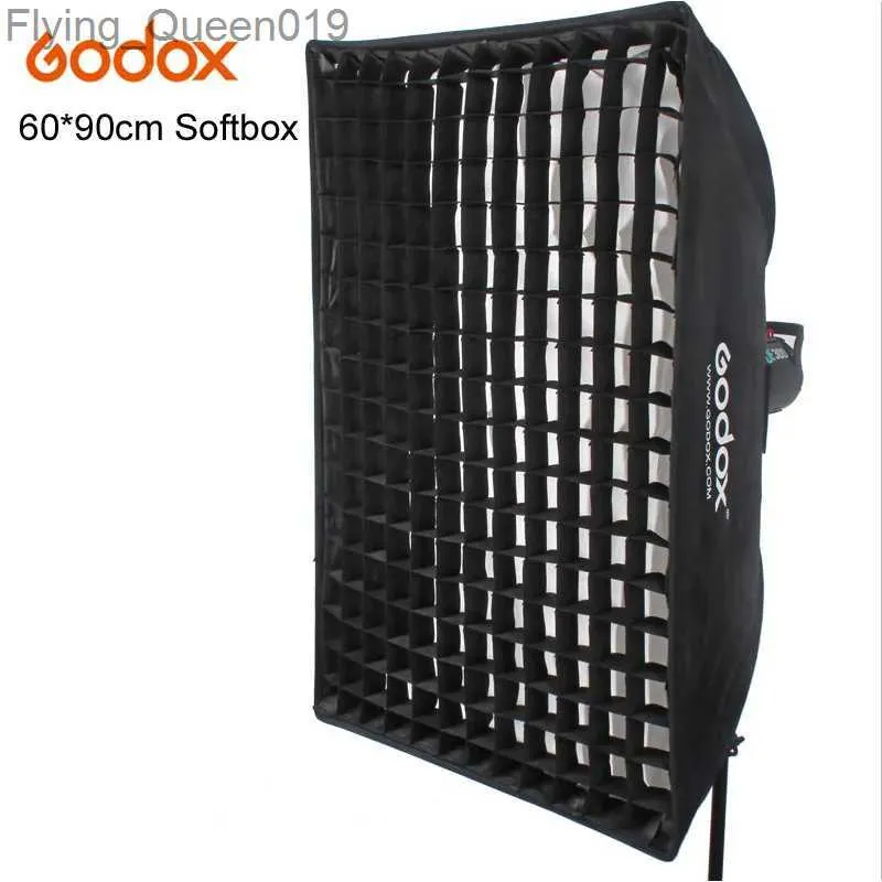 Flash Heads Godox 60cm*90cm Speedlite Studio Strobe Flash Photo Reflective Softbox Soft Box Diffuser with Grid for Photography Light YQ231004