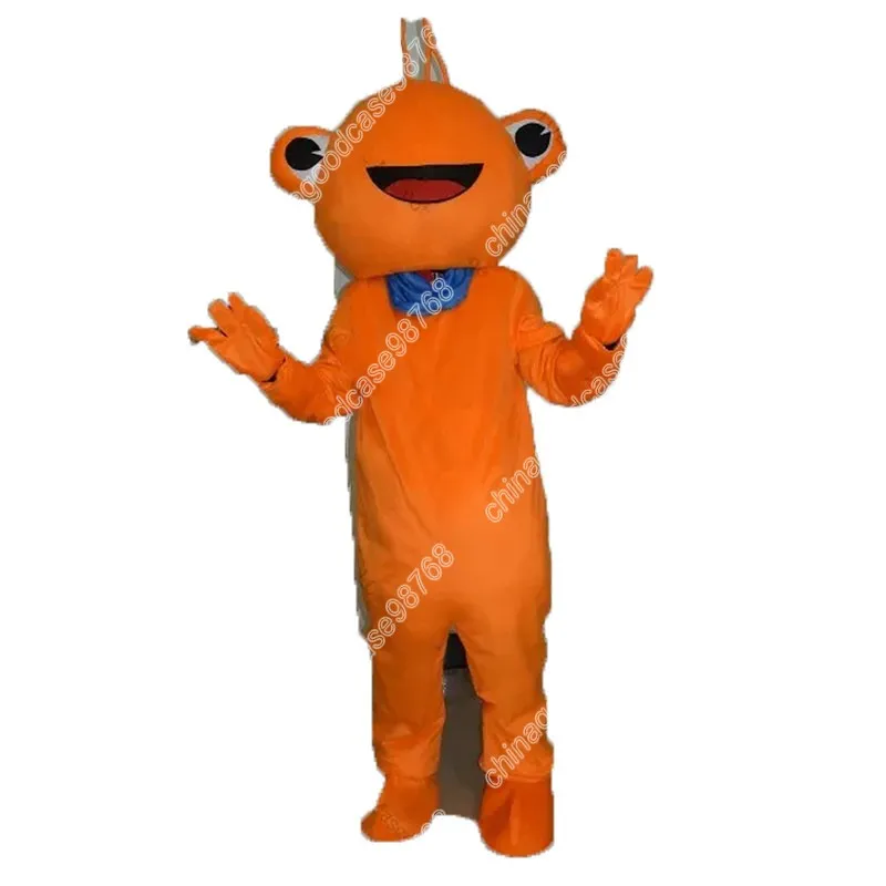 2024 Sıcak Satış Turuncu Frog Maskot Kostüm Anime Karnaval Performans Giyim Reklam Giyim Elbisesi