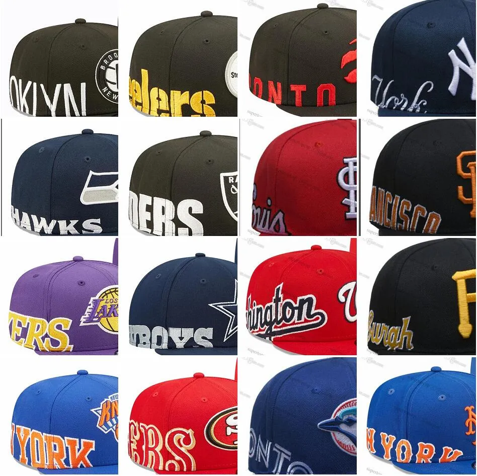 32 colori Big Basball Cappelli Snapback Team Basket Chicago "Cappello da uomo Nero dorato Hip Hop Sport Cappellini regolabili Calcio Chapeau Nz04-08