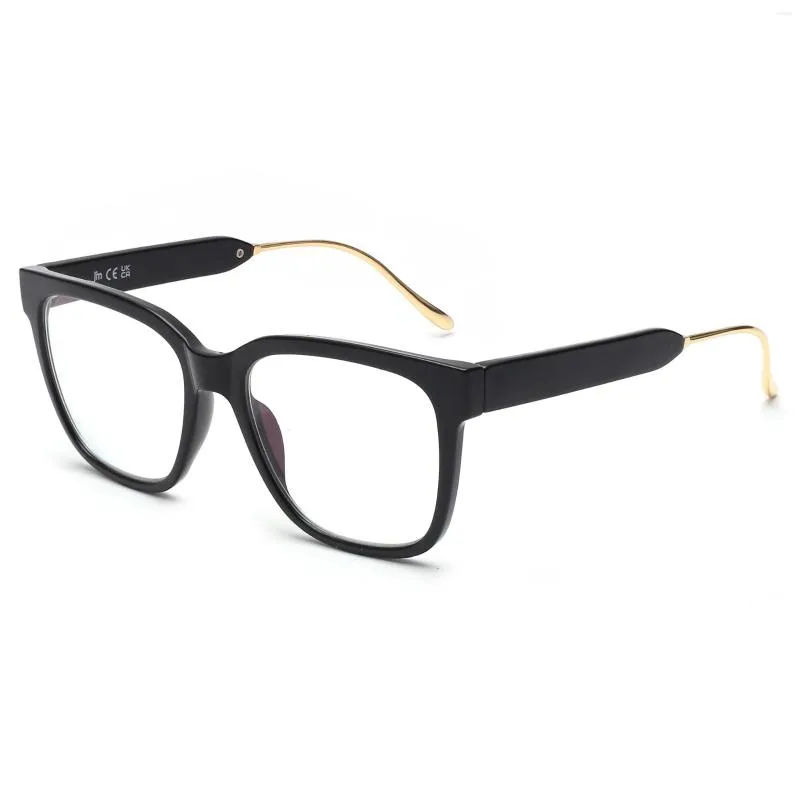 Lunettes de soleil JM Classic Square Reading Glasses pour femmes hommes rétro tendance surdimensionnées lecteurs bloquant la lumière bleue