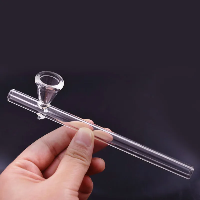 Pipe à fumer à la main de grande taille, cuillère, tuyaux en verre, entonnoir pour herbes sèches et tabac