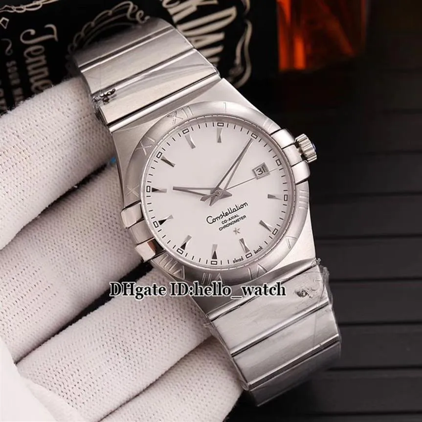 New Steel Case Date White Dial 123 10 38 21 02 001 Miyota 8215 Automatic Mens Watch Stainless Steel Bracelet Gents Watches hello w198p
