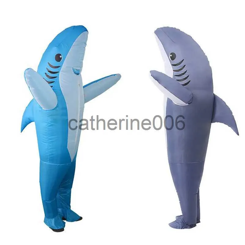 Special Occasions Unisex Funny Inflatable Shark Cosplay Costume Suit Adult Fancy Dress Performance Clothes Halloween Carnival Theme Party x1004