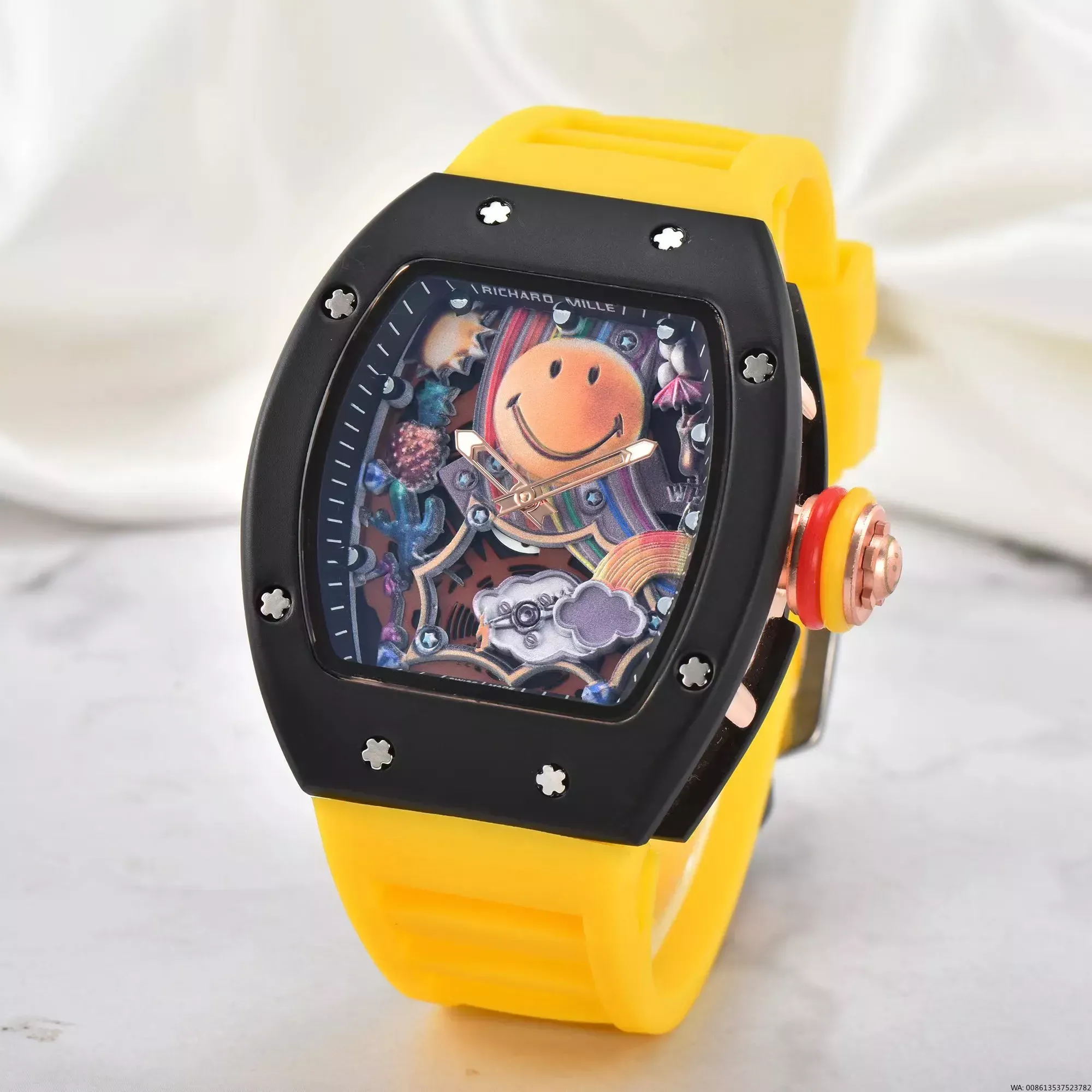 Yupoo New Luksus Watch Mężczyźni AAA Jakość Precyzja Precyzja Ruch Watchach Watchen Wodoodporne Luminous Montre gumowe opaski męskie Watche Wysokiej jakości Orologio