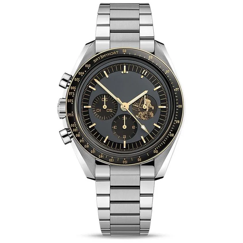 Top-Marken-Schweizer Uhren für Herren, Apollo 11, Designer-Uhr zum 50-jährigen Jubiläum, Quarzwerk, alle Zifferblätter, Mondschein-Zifferblatt, Geschwindigkeit, montr236Z