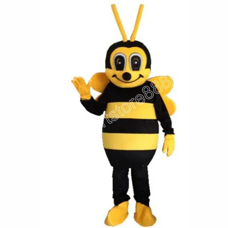 Costume de mascotte d'abeilles de haute qualité, tenue unisexe de carnaval, taille adulte, fête d'anniversaire de noël, déguisement en plein air, accessoires promotionnels