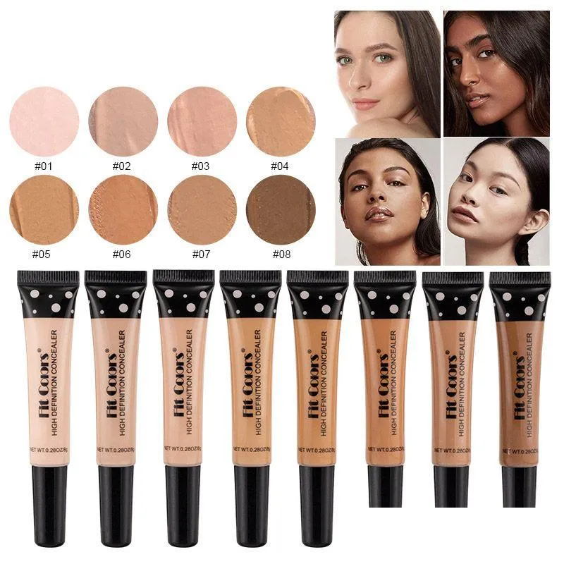 Overige gezondheidsschoonheidsproducten High Definition Concealer Huidherstellende en voedende slang Concealers Vloeibare make-up Base To Er Black Circl Dhoe9