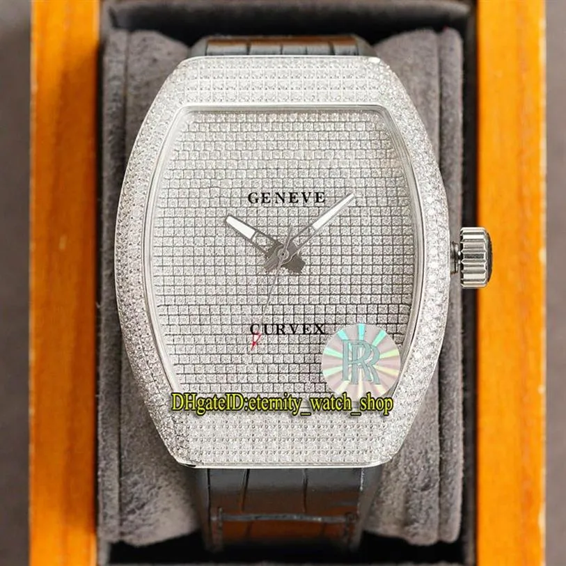 Eternity Jewelry Iced Out Watches RRF V2アップグレードバージョンメンズコレクションv 45 T D NR日本Miyota自動ジプソフィラDIA242W