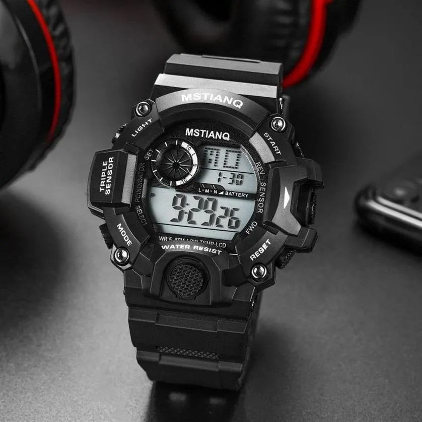 Часы цифровые уличные GShock спортивные беговые электронные военные часы светодиодные светящиеся наручные для мужчин модные армейские мужские Relogios Wristwa306u