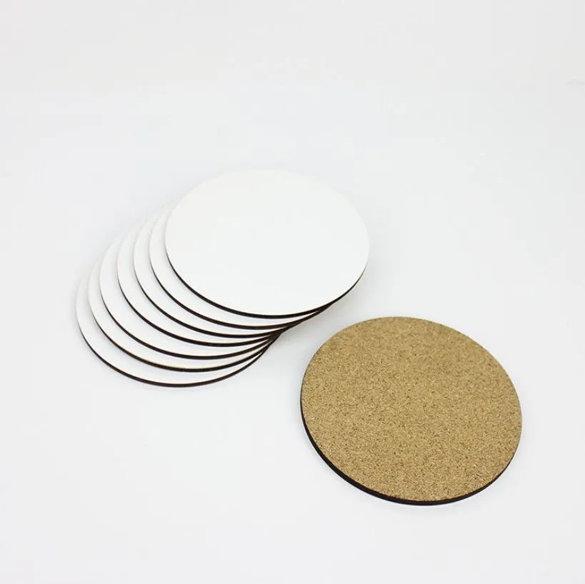 Sublimation 9CM MDF coaster Household Sundries thermal transfer blank wood board blank density boardS Single-sided printing Business style