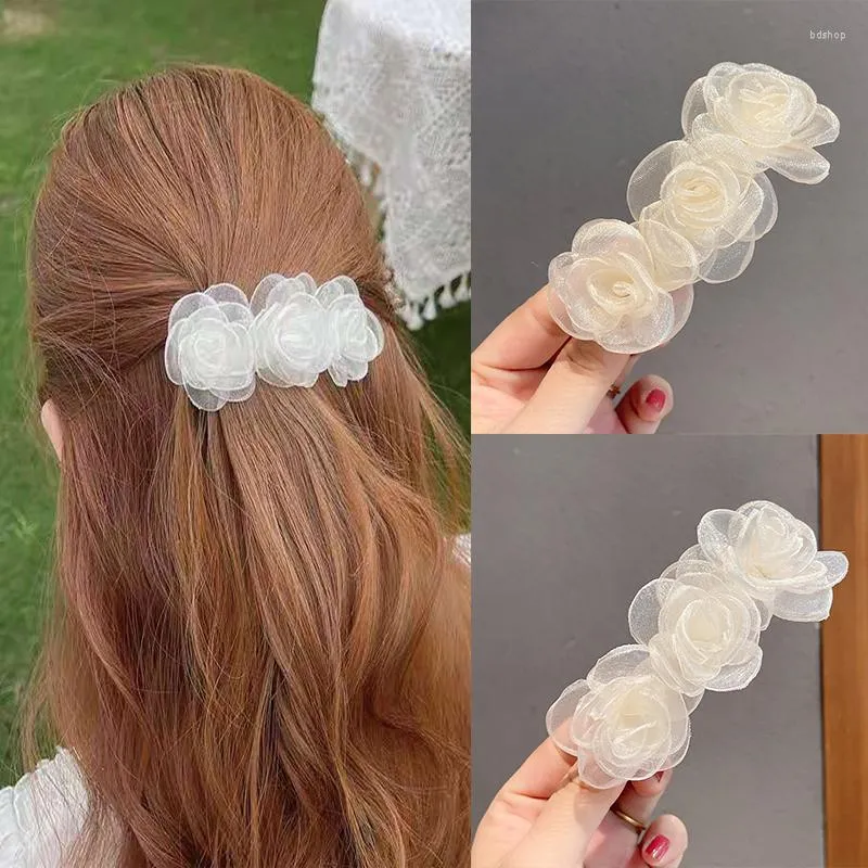 Accessoires pour cheveux, épingle à cheveux à fleurs pour femmes, bandes mignonnes et douces, décorations de bandeau pour filles, chouchous, couvre-chef