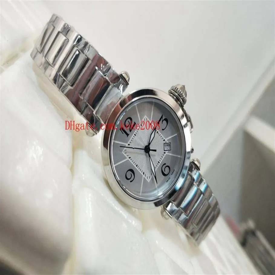 Luxury High quality Wristwatches W31074M7 W3140002 Stainless Steel 35mm White Dial VK Quartz Chronograph Working Unisex Mens Watch271P