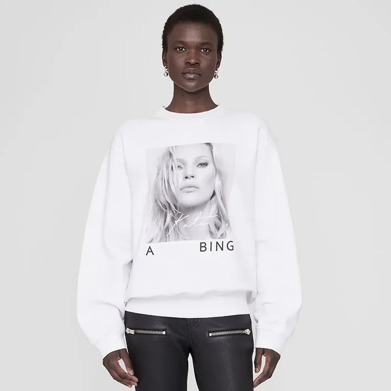 Bings Women Designer Fleece Sweatshirts Ramona Imprimé sweat lâche nouveau sweat à sweat de mode décontracté New