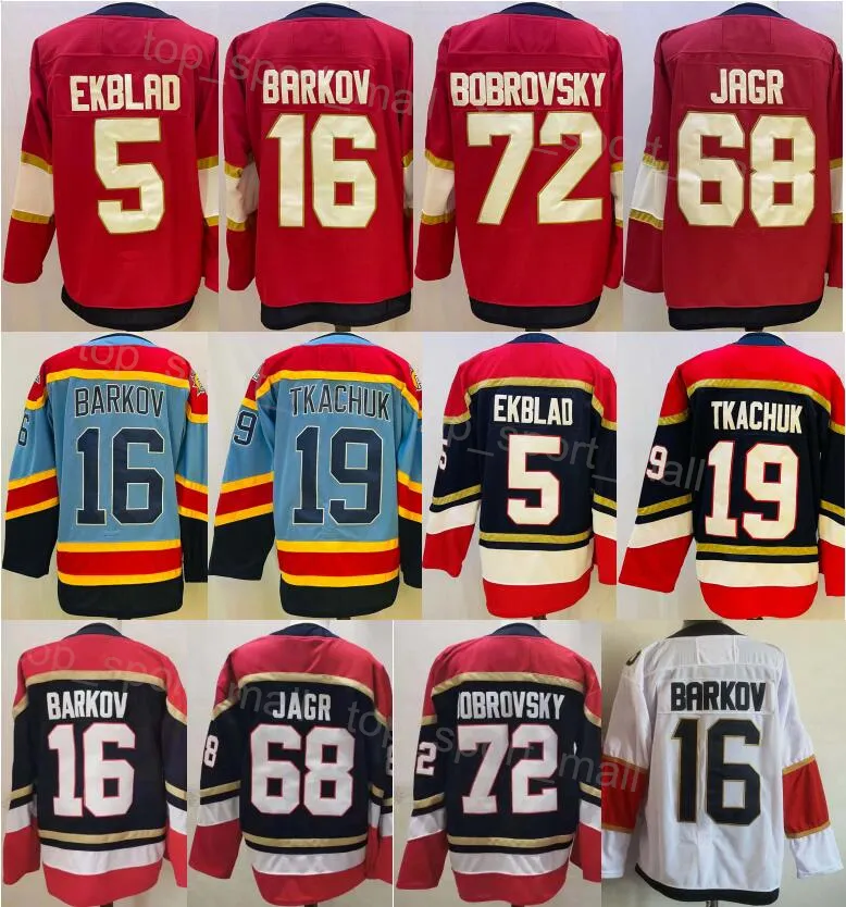 Men Ice Hockey 19 Matthew Tkachuk Jersey Reverse Retro 16 Aleksander Barkov 72 Sergei Bobrovsky 5 Aaron Ekblad