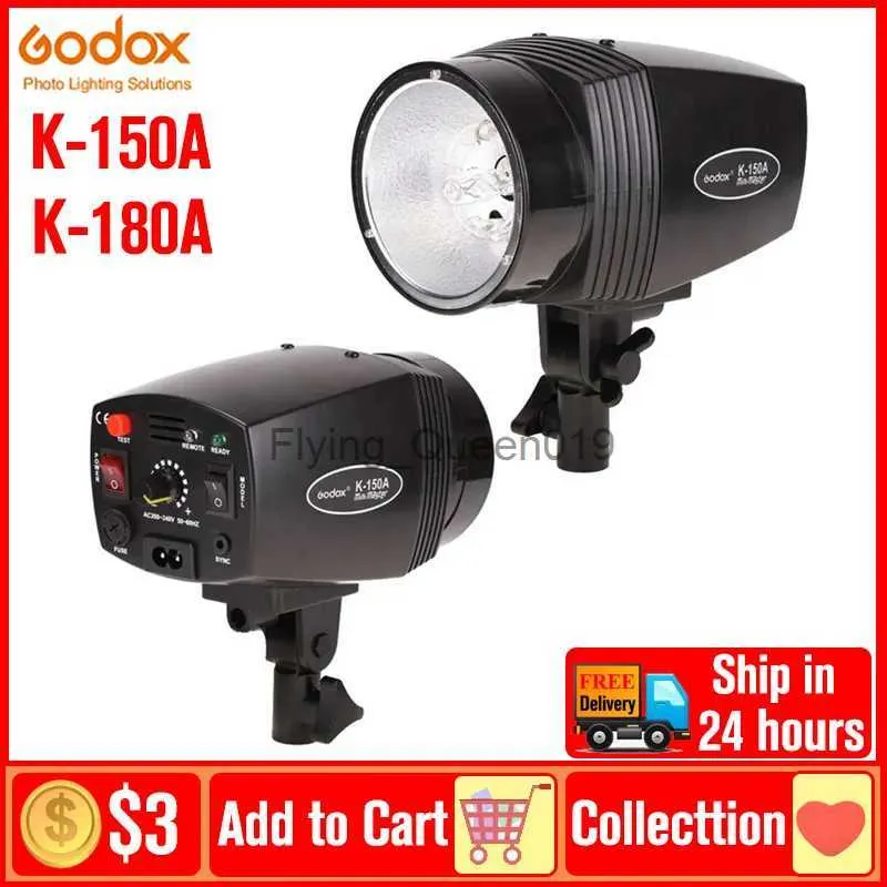 Teste flash GODOX K150A 150Ws K180A 180WS K-150A K-180A Mini flash da studio portatile Illuminazione Galleria fotografica Mini flash 110 V/220 V Flash stroboscopico YQ231003