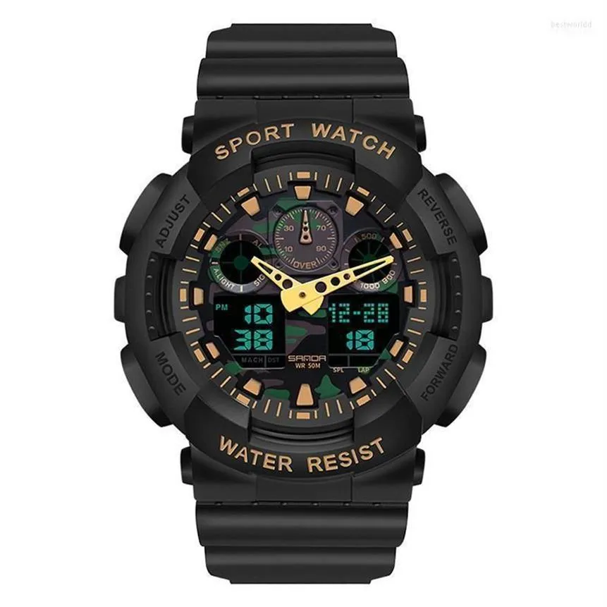 Relógios de pulso masculino Gshock Sport Watch À Prova D 'Água 50m Relógio de Pulso Relogio Masculino Big Dial Quartz Digital Militar Exército Clock283x
