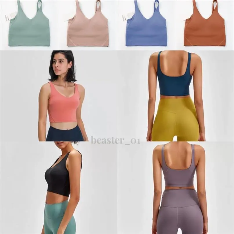 Align Sports Yoga Tanks Soutien-gorge Gym Vêtements Femmes Sous-vêtements Camisoles Camis Antichoc Icône de mode de course Fitness Entraînement U Back S231R