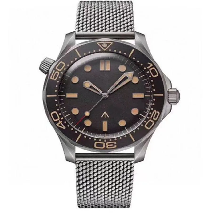 2022 Designer NTTD Watch 42mm ingen tid Dead Men's Automatic Mechanical Movement Luxury Watch Limited James Bond 007 Nato 300M2124