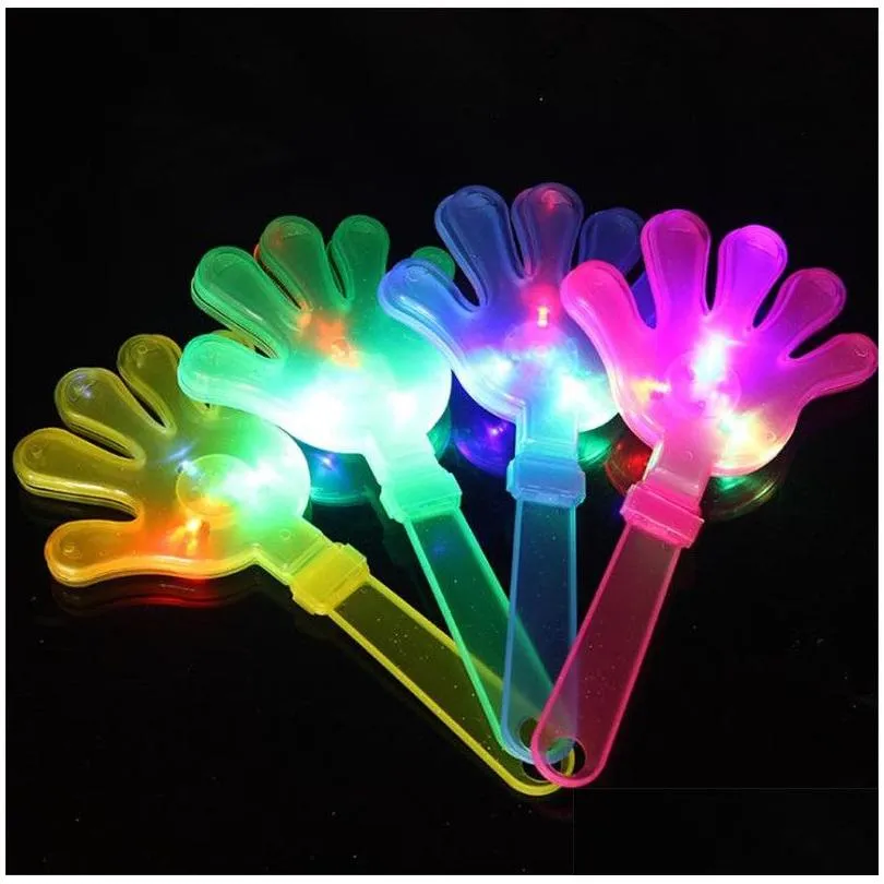 LED Rave Toy Light Up Hand Clapper Concert Bar Bar Supplies 참신성 플래싱 S Palm Slapper Kids Electronic Drop Delivery Toys Gif DHHHA